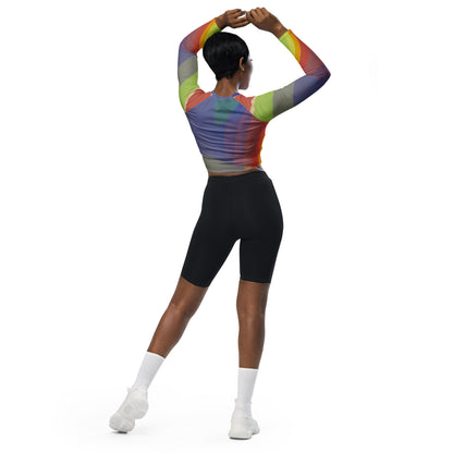 Many Rainbows Long-Sleeve Crop Top ♻️✅