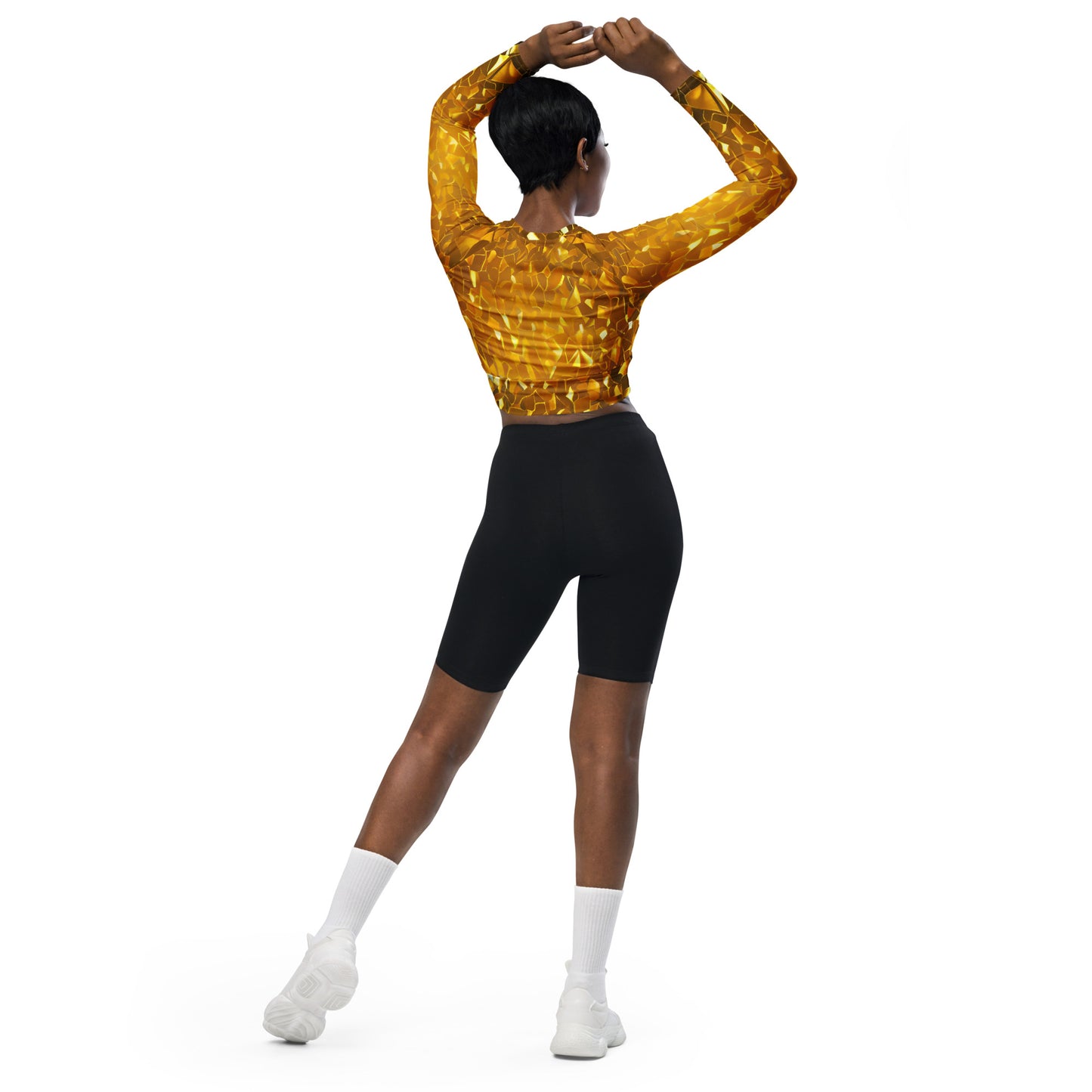 Golden Mirrors Long Sleeve Crop Top ♻️✅