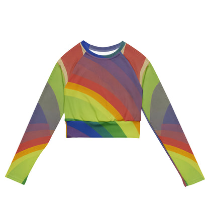 Many Rainbows Long-Sleeve Crop Top ♻️✅