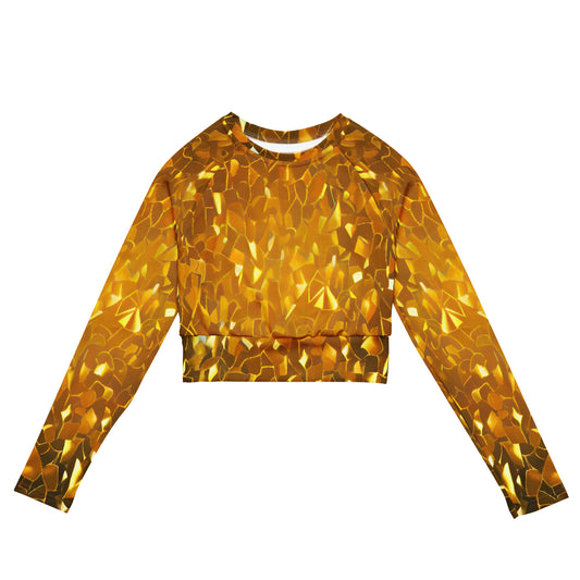 Golden Mirrors Long Sleeve Crop Top ♻️✅