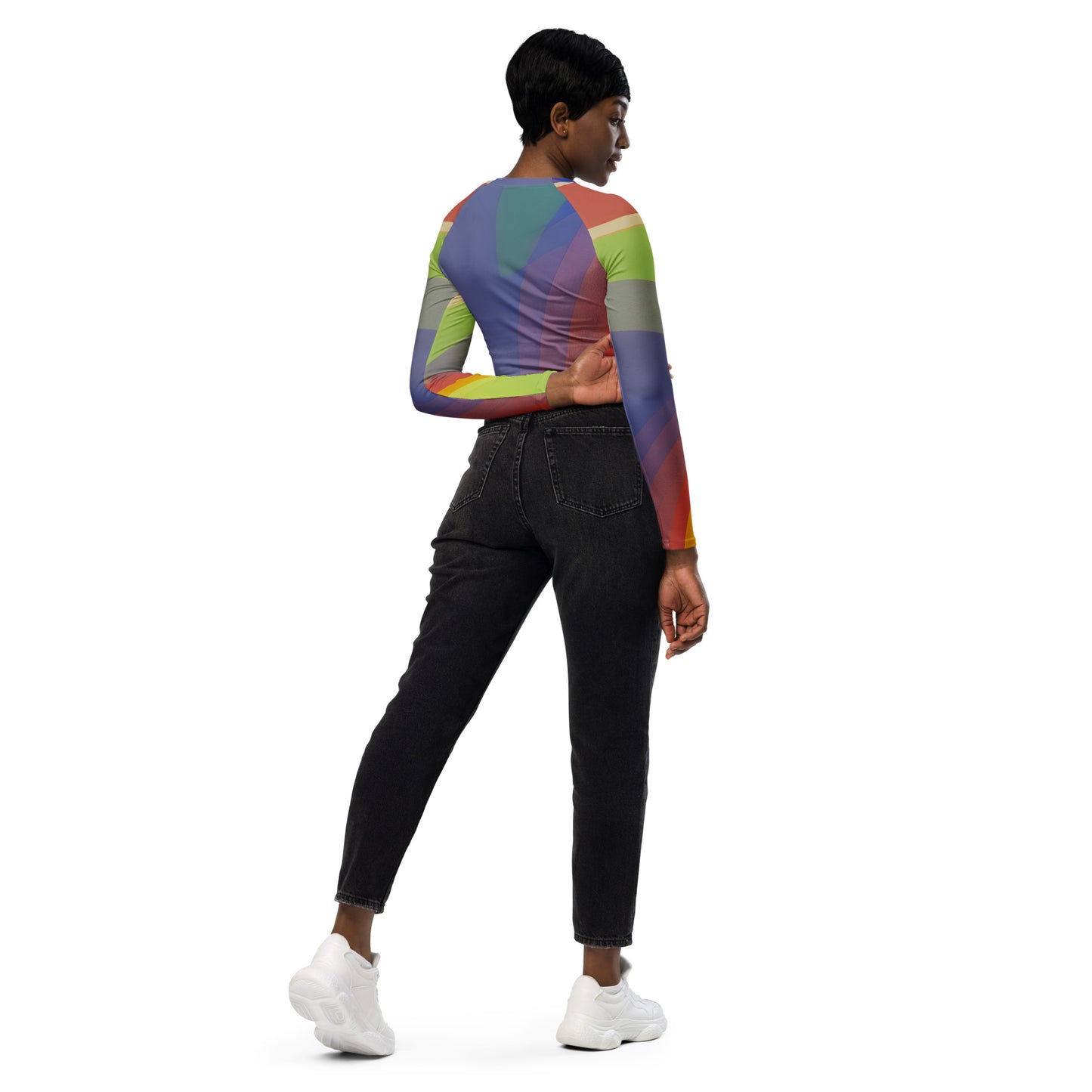 Many Rainbows Long-Sleeve Crop Top ♻️✅