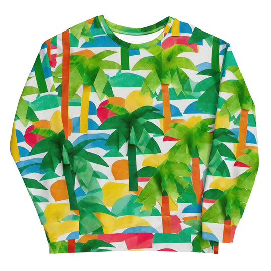 Paper Palm Trees Unisex Eco-Sweatshirt ♻️