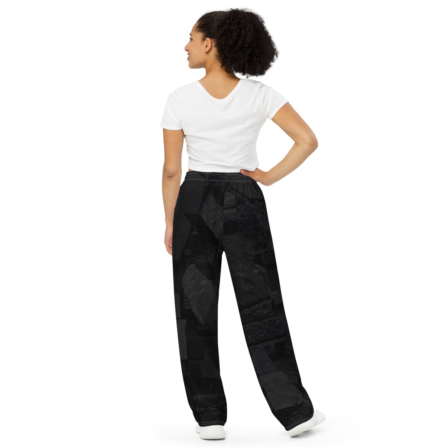 Rough Obsidian unisex wide-leg pants