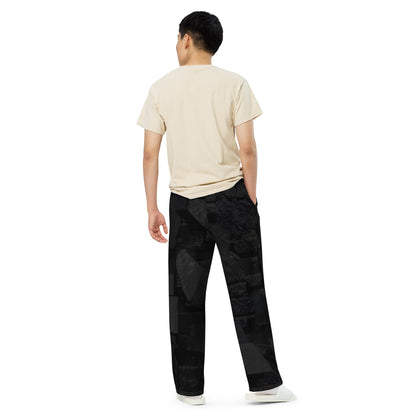 Rough Obsidian unisex wide-leg pants