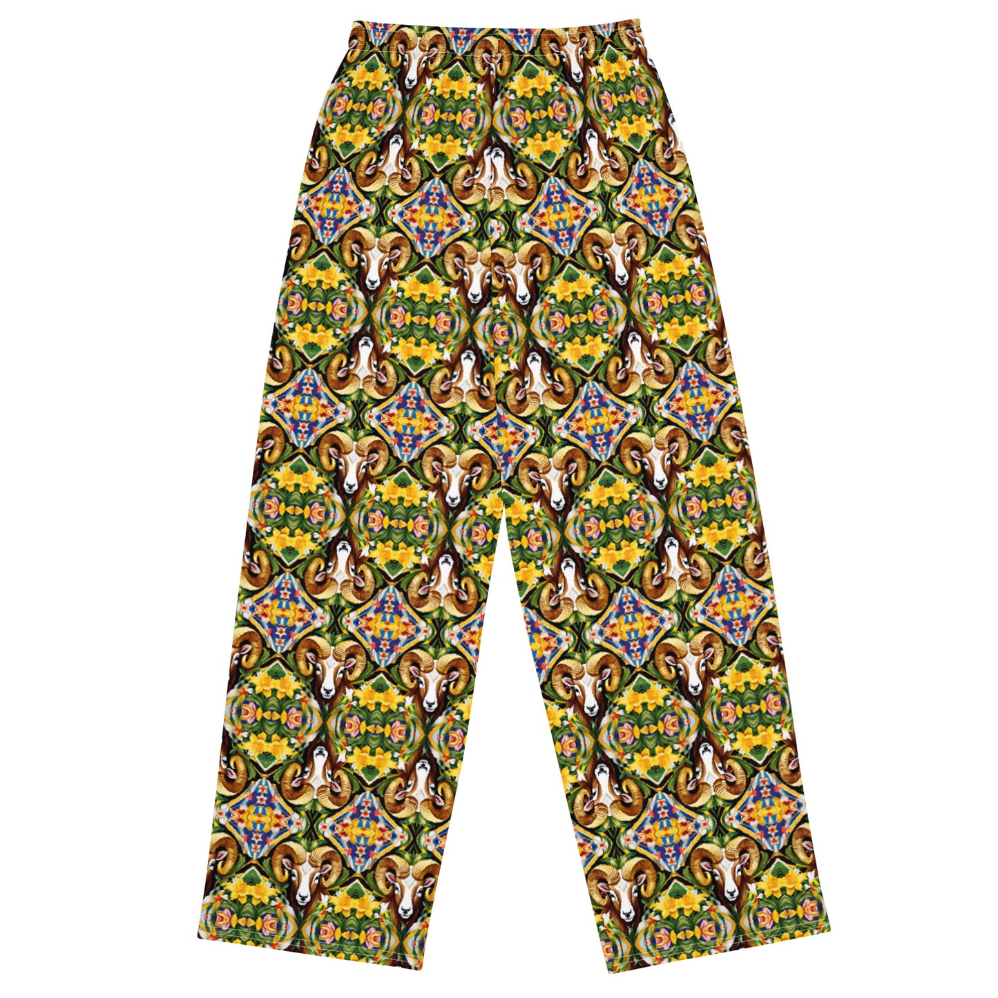 Aries in the Daffodills wide-leg pants