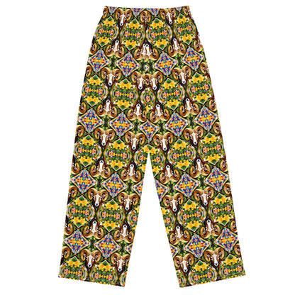 Aries in the Daffodills wide-leg pants