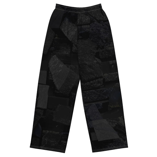 Rough Obsidian unisex wide-leg pants