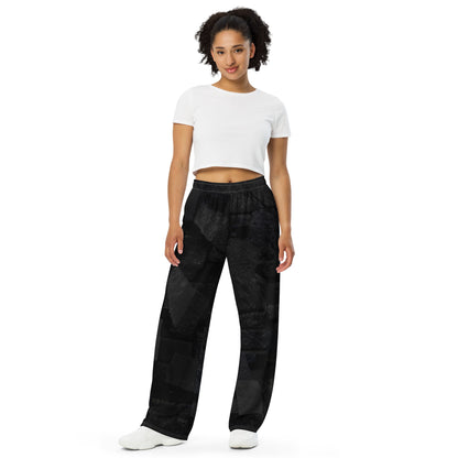 Rough Obsidian unisex wide-leg pants