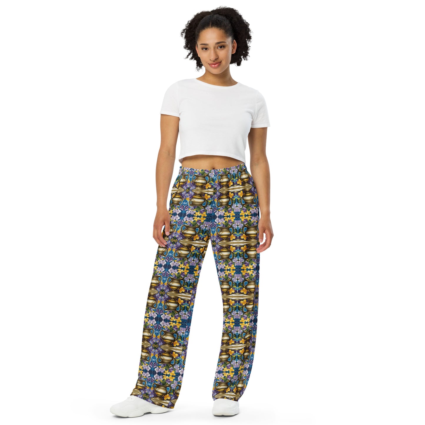 Aquarian Violets wide-leg pants