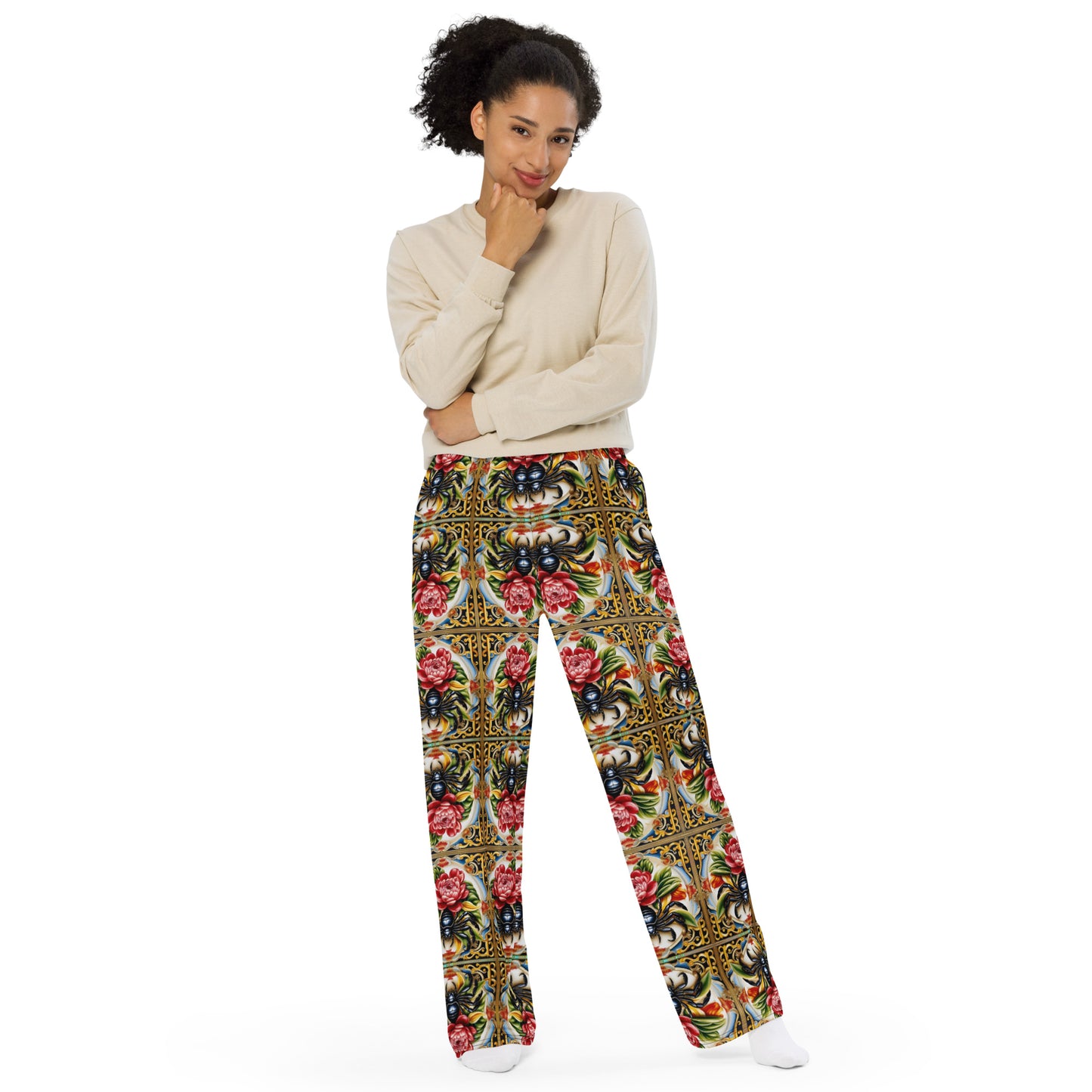 Chrysanthemum Scorpion Wide-leg pants