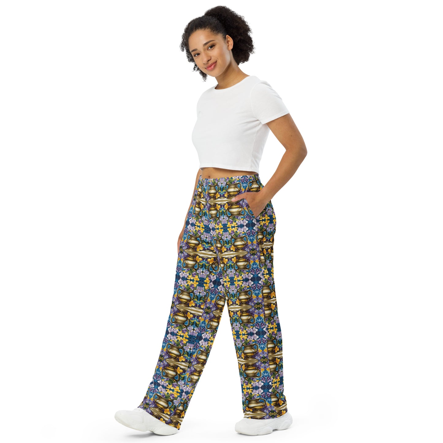 Aquarian Violets wide-leg pants