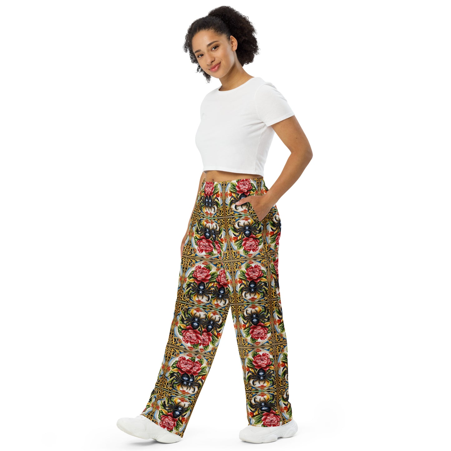 Chrysanthemum Scorpion Wide-leg pants