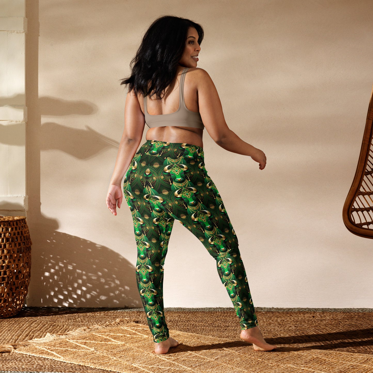 Emerald Bull of May Yoga Bliss Leggings