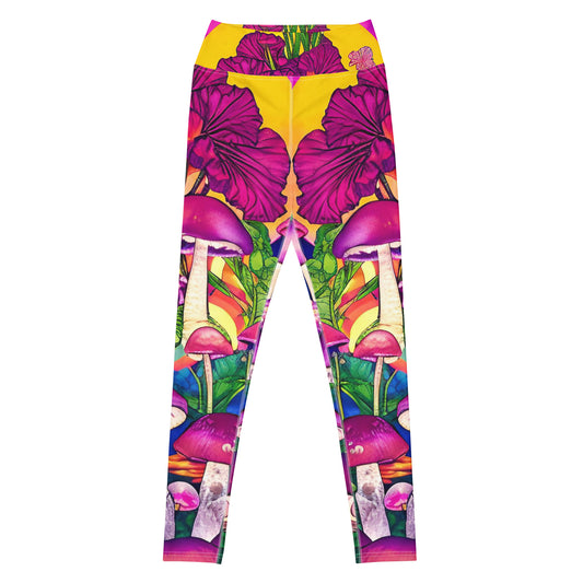 Mushroom Sunrise Yoga Bliss Leggings