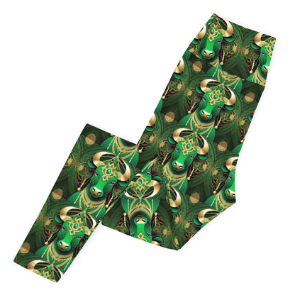 Emerald Bull of May Yoga Bliss Leggings