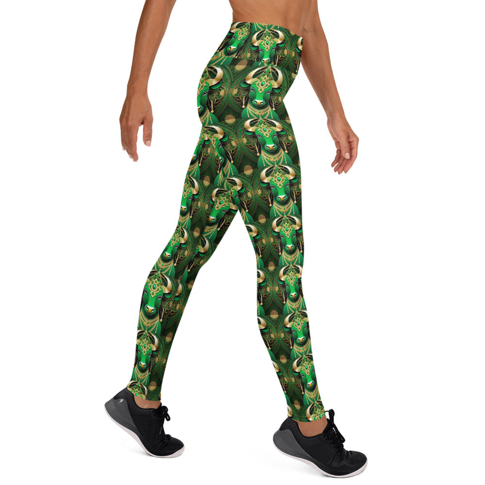 Emerald Bull of May Yoga Bliss Leggings