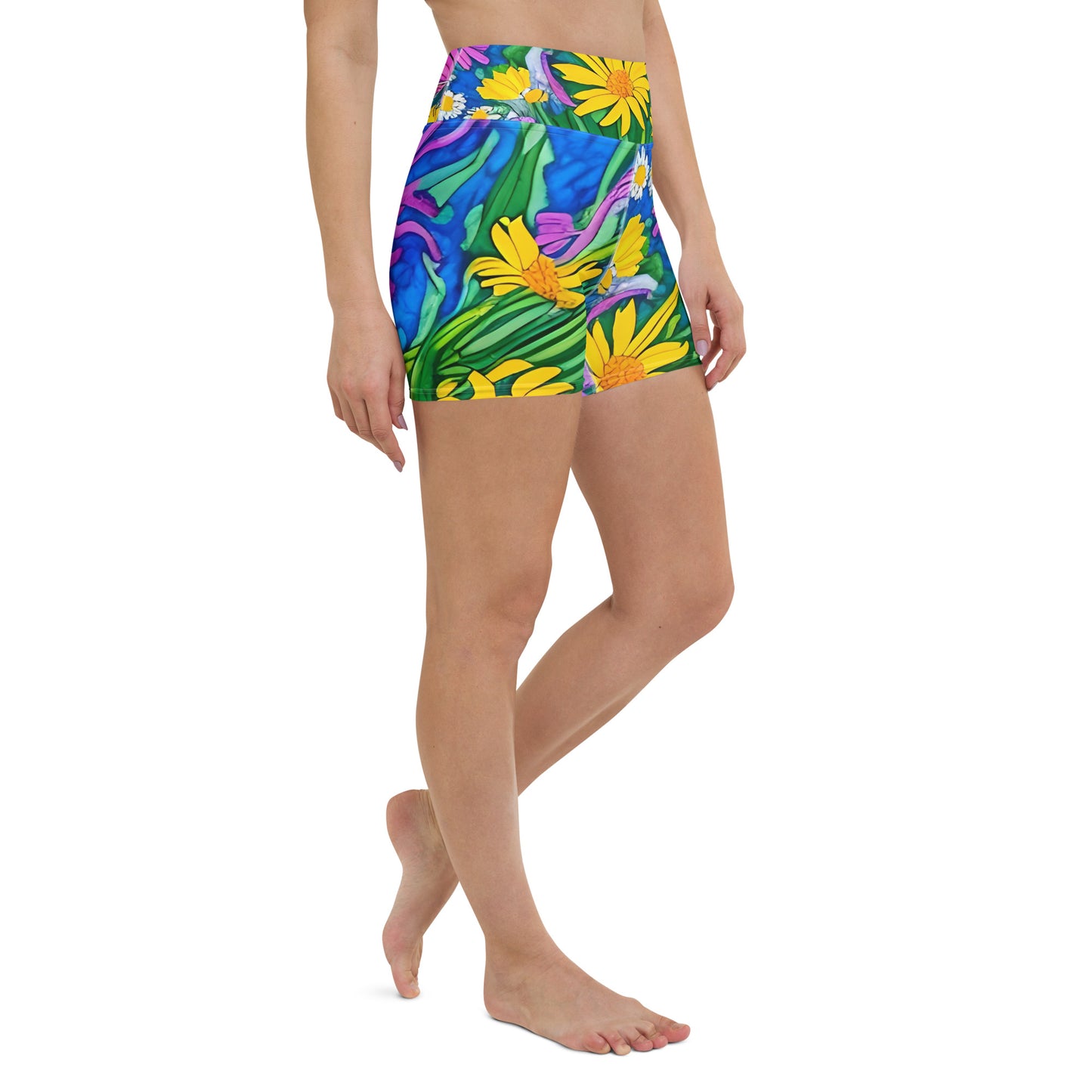 Daisy Bouquet Yoga Shorts