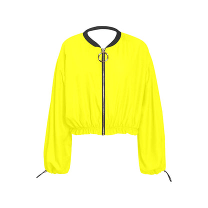 Day Glow Solids Chiffon Cropped Jacket