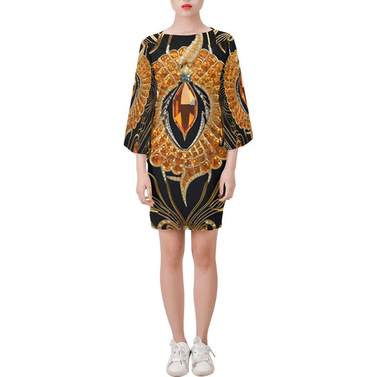 Topaz Scorpion Bell Sleeve Dress