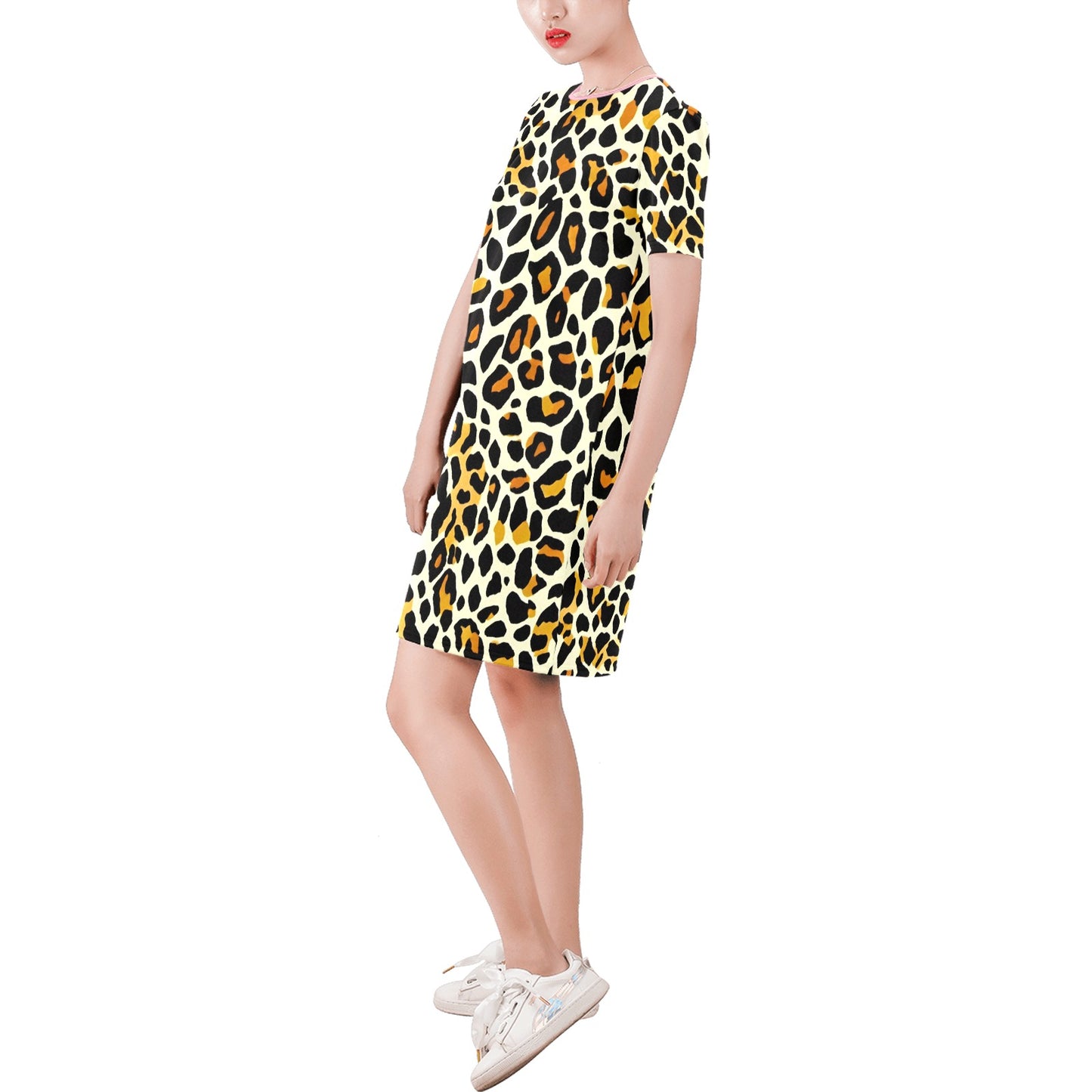 La Leopard A-Line Mini Dress
