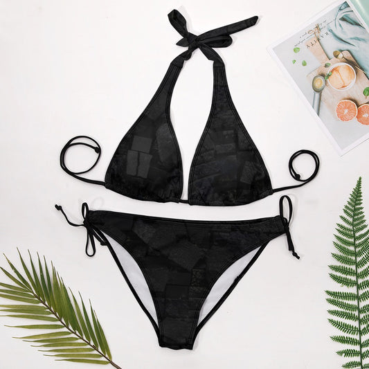 Rough Obsidian Halter Bikini