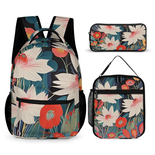 Fantasy Floral School Bag Set