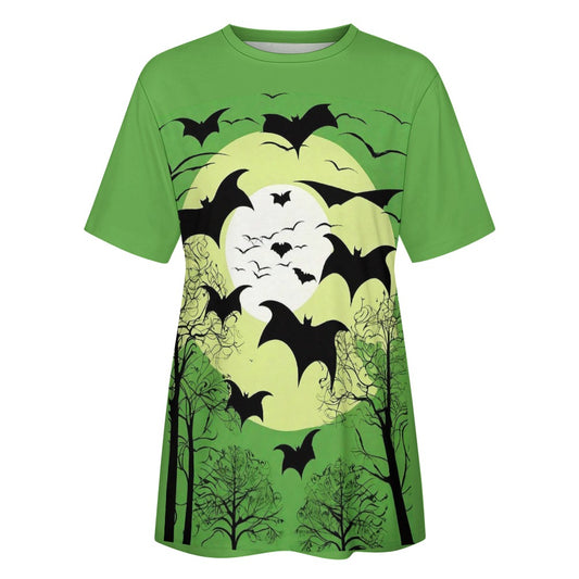 Night of the Bats Women's 100% Cotton T-Shirt 🏕