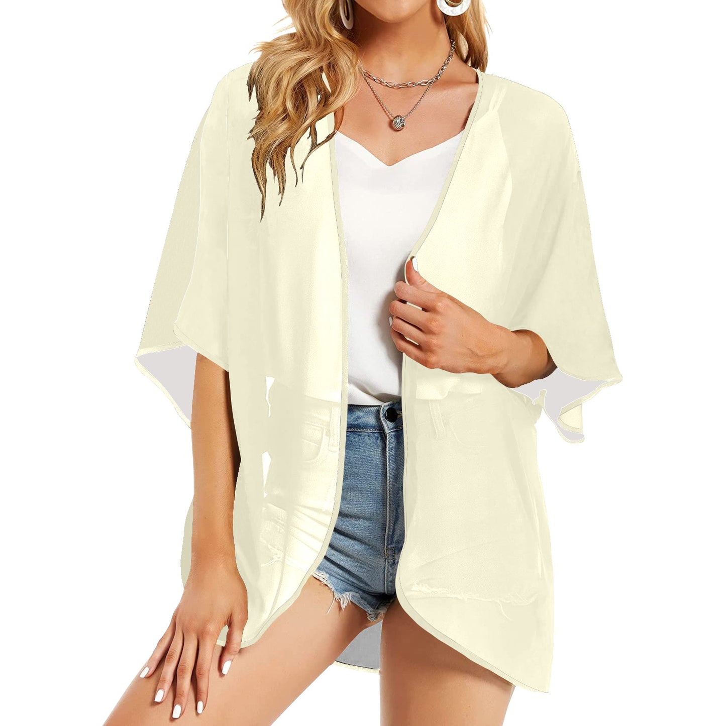 Solid Colors Chiffon Cardigan