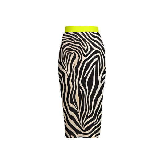 Neon Zebra Pencil Skirt ♻️