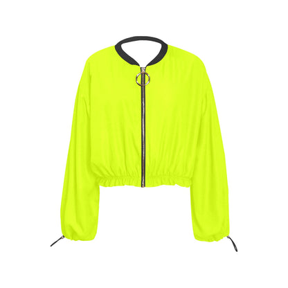 Day Glow Solids Chiffon Cropped Jacket