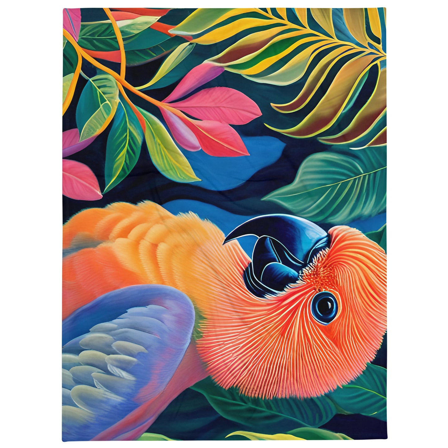 Peach Parrot Silk Touch Throw Blanket