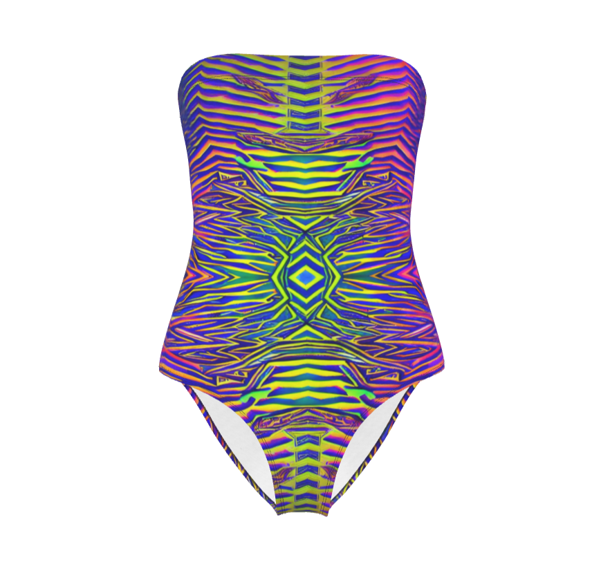 Electric Lizard Lady Strapless Swimsuit ✅