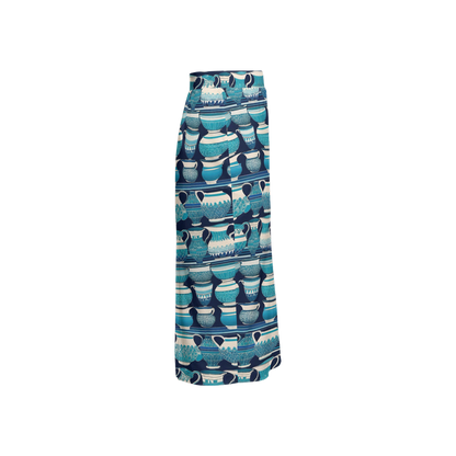 Blue Vessels Pencil Skirt ♻️