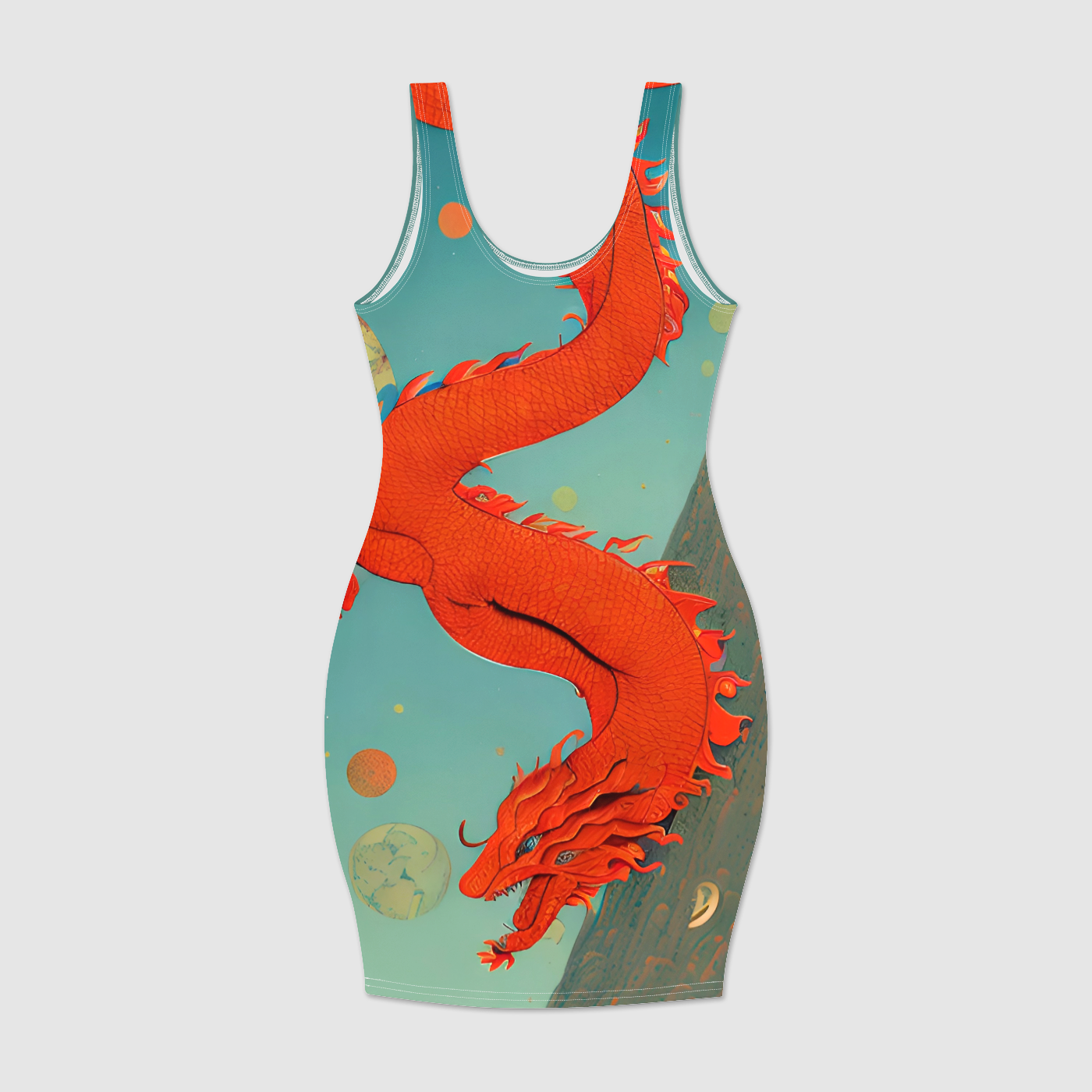 Free Dragon Bodycon Dress 🇺🇸