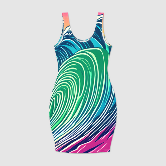 Color Wave Bodycon Dress 🇺🇸