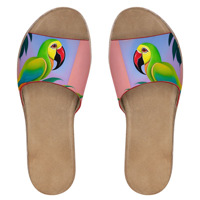 Toucan Leather Slides 🏕