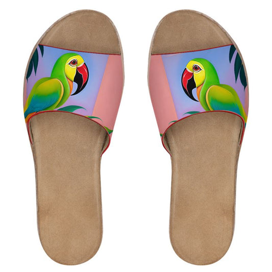 Toucan Leather Slides