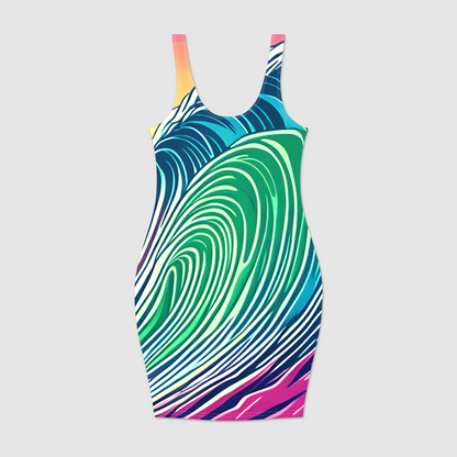 Color Wave Bodycon Dress 🇺🇸