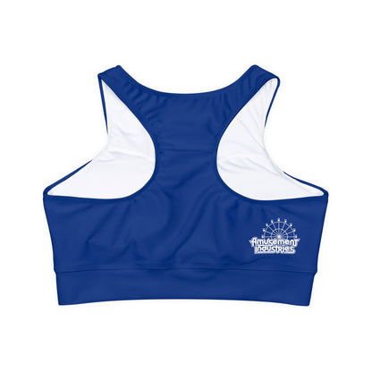 Dark Blue Crewneck Sports Bra