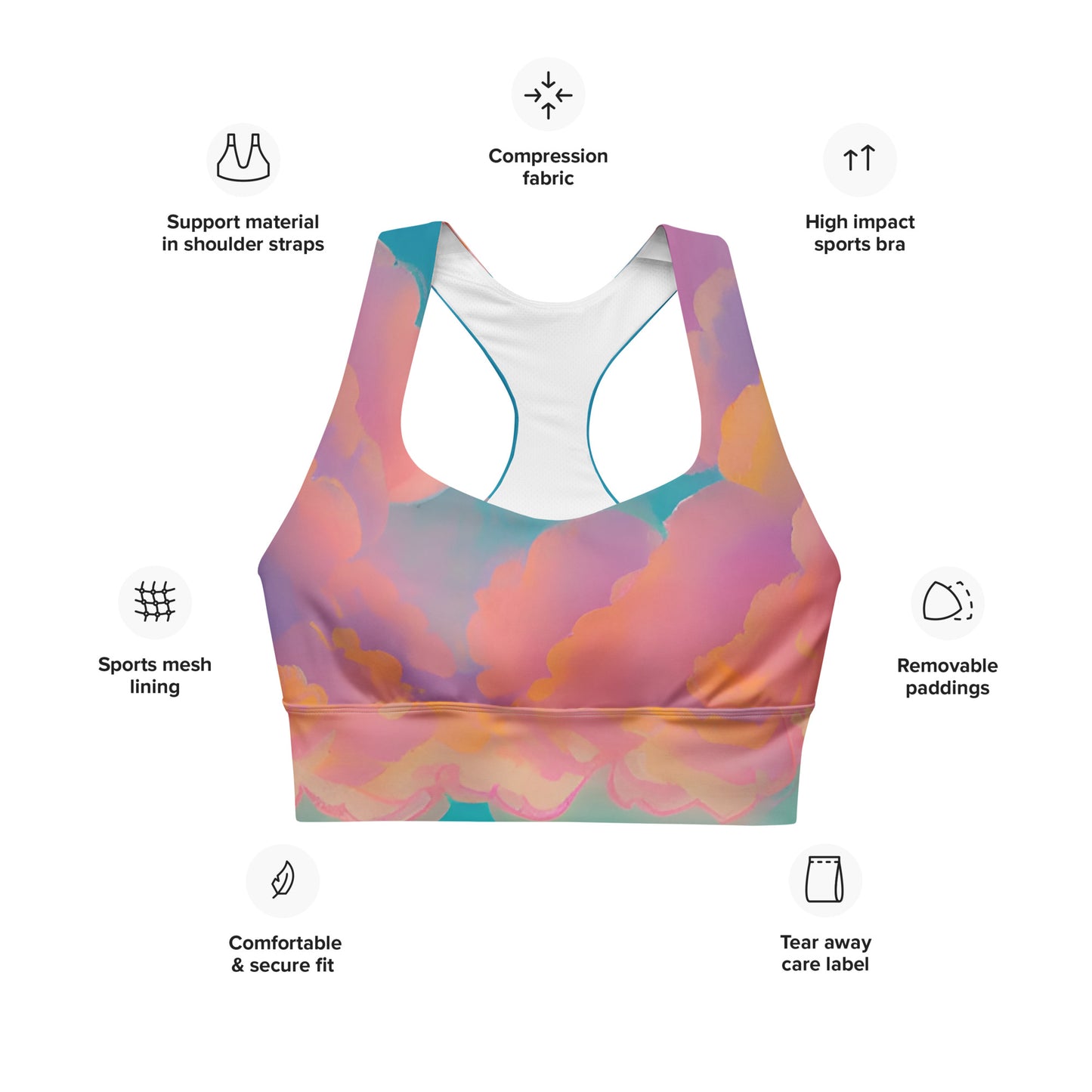 Roseate Sunset Ultimate Performance Sports Bra