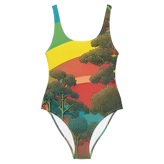 Rainbow Recreation Modern One-Piece Swimsuit