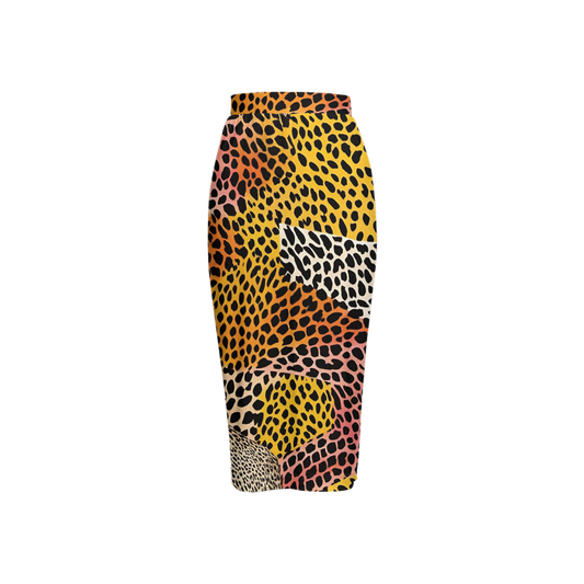 Leopard Medley Pencil Skirt ♻️