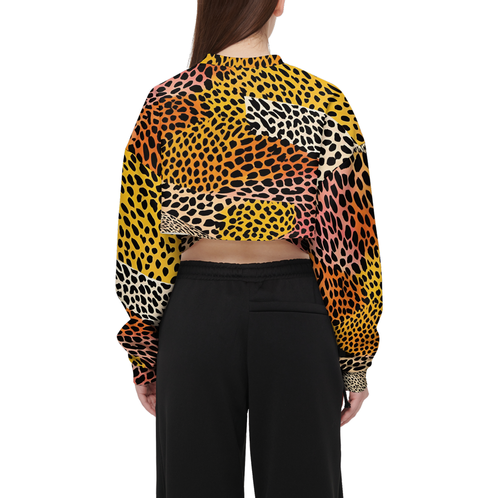 Leopard Medley Cropped Sweatshirt ♻️