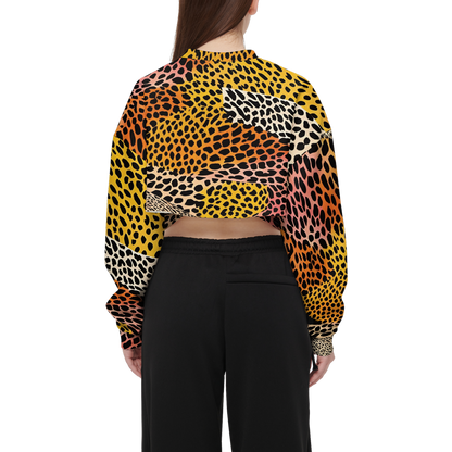 Leopard Medley Cropped Sweatshirt ♻️