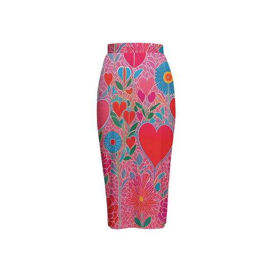 Wild Hearts Pencil Skirt ♻️